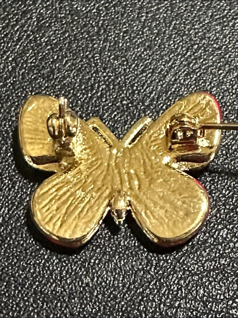 Roman 2017 Bereavement 18k Gold Plate & Crystal Accent Butterfly Brooch